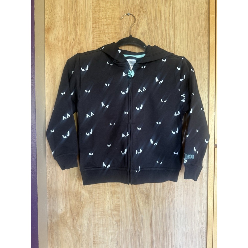 Disneyworld Haunted Mansion Youth 5/6 Full Zip Sweatshirt Glow in the Dark NWT